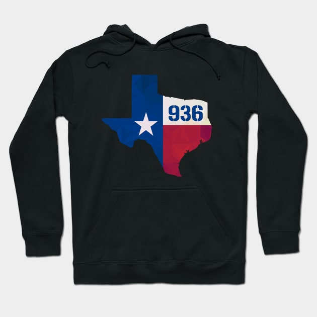 Texas USA 936 Area Code Hoodie by hoopoe